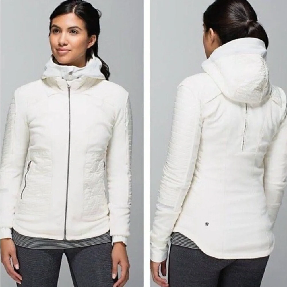 Lululemon Fleecy Keen Jacket II in Ghost White